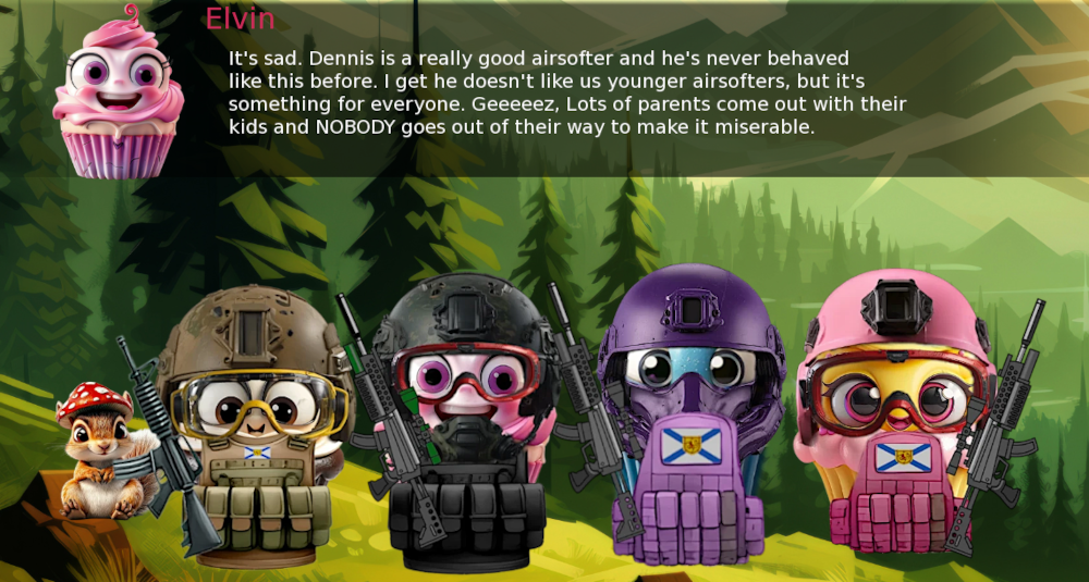 Screen cap from Sour Muffin's Mystery on Airsoft Island